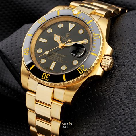 rolex submariner gold black replica|rolex submariner all black.